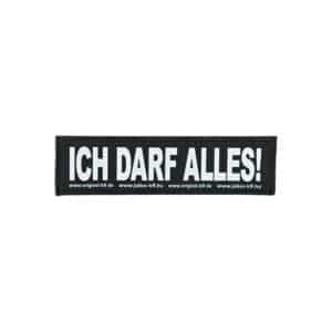 Julius-K9 Klettsticker Gr. S (11 x 3 cm) Ich darf alles