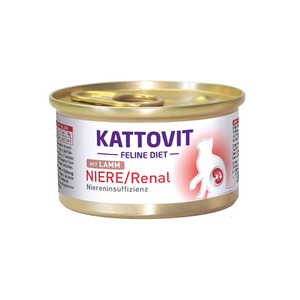 KATTOVIT Feline Diet Niere/Renal Lamm 24x85g