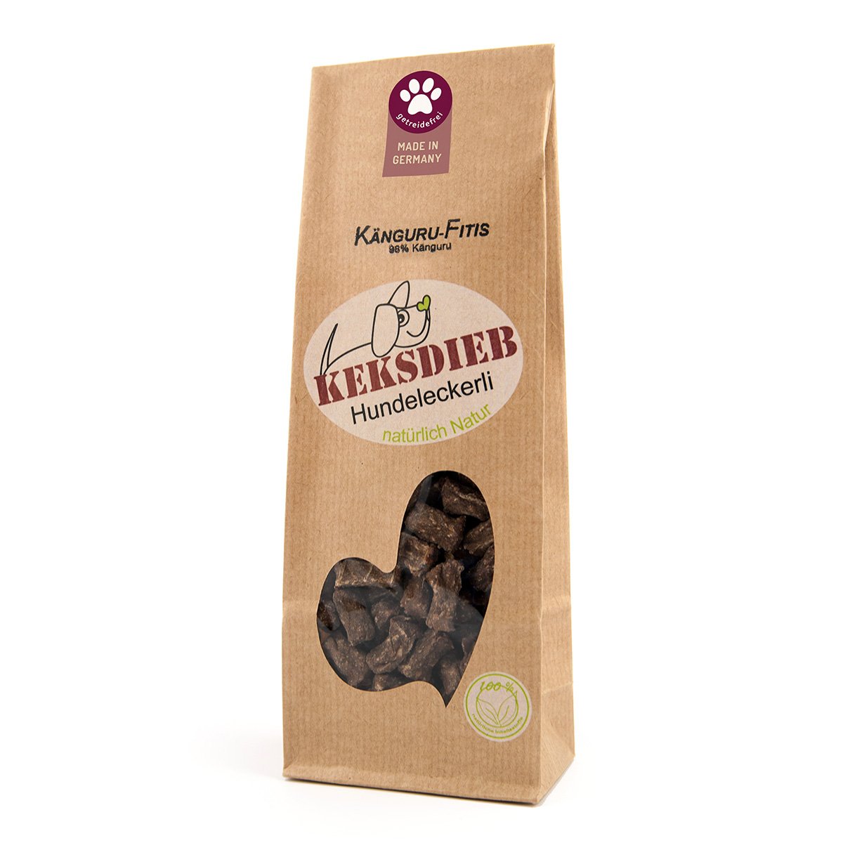 Keksdieb getreidefreie Hundesnacks Känguru-Fitis 125g