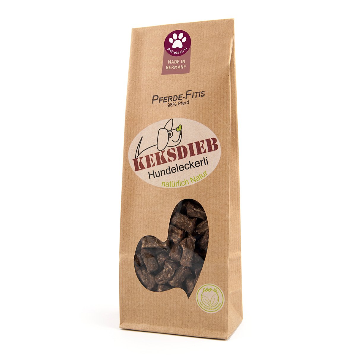 Keksdieb getreidefreie Hundesnacks Pferde-Fitis 125g