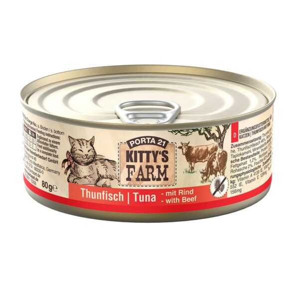 Kitty's Farm Thunfisch Rind 6x80g