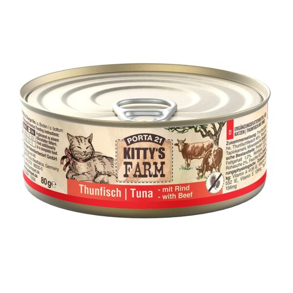 Kitty's Farm Thunfisch Rind 24x80g