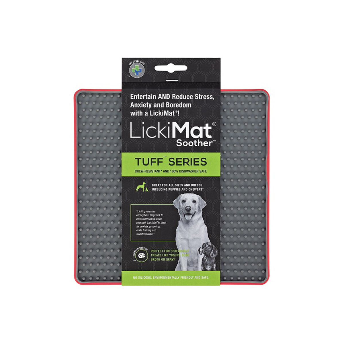 LickiMat Soother Tuff Leckmatte Rot