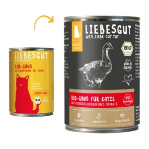 Liebesgut Biokost Adult Katze mit Gans