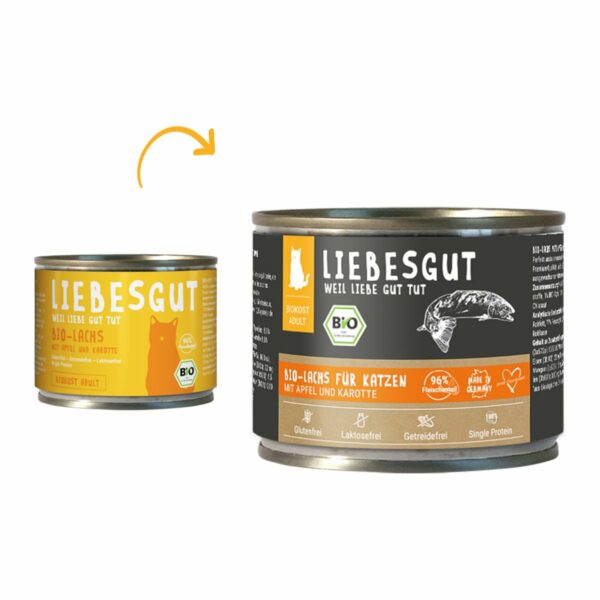 Liebesgut Biokost Adult Katze mit Lachs