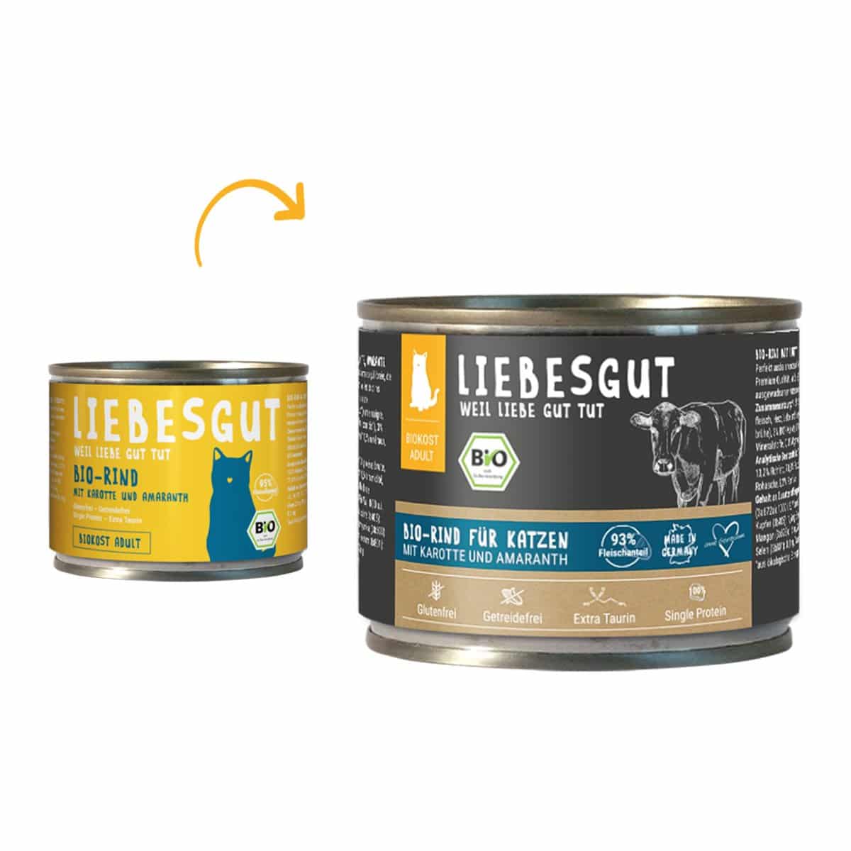 Liebesgut Biokost Adult Katze mit Rind