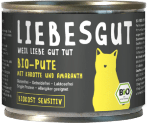 Liebesgut Bio Sensitiv Pute mit Karotte und Amaranth 24x200g