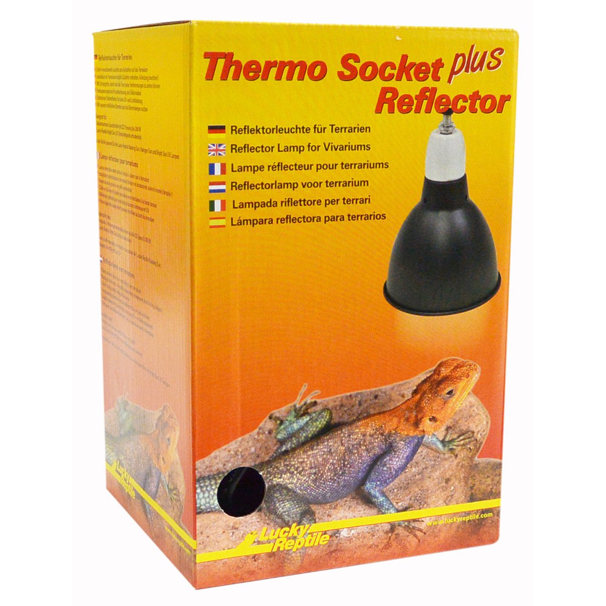 Lucky Reptile Thermo Socket + Reflector schwarz Groß