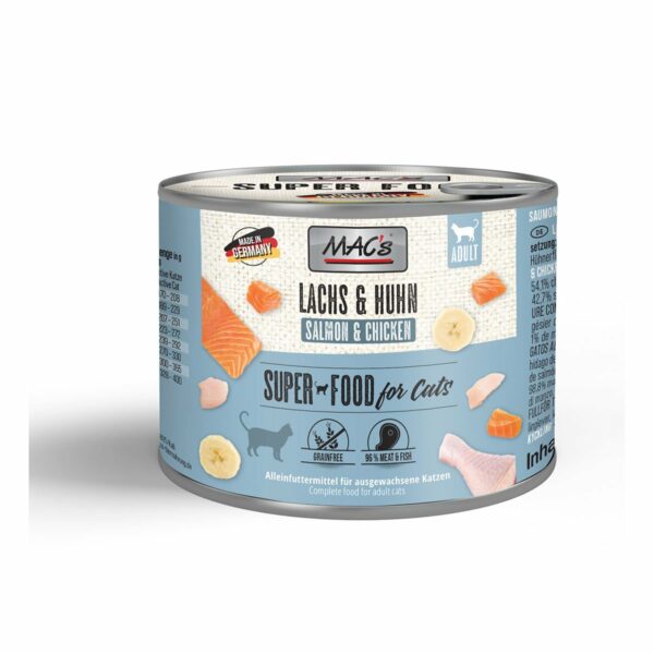 MAC's Cat Fleischmenü Lachs und Hühnchen 6x200g