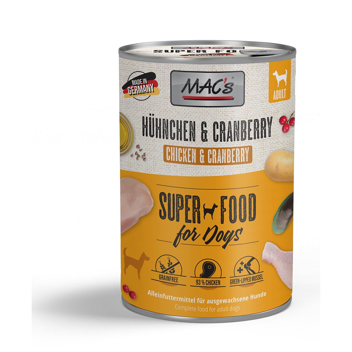 MAC's Dog Hühnchen und Cranberry 12x400g