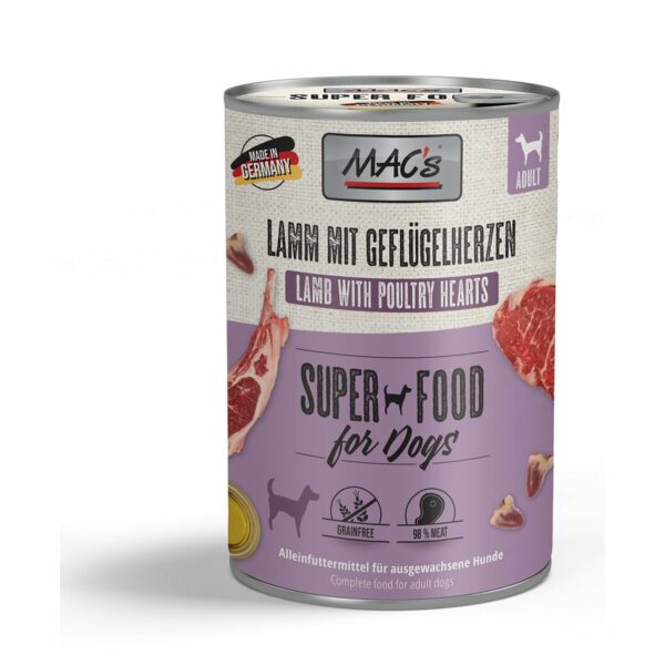 MAC's Dog Lamm mit Geflügelherzen 12x400g