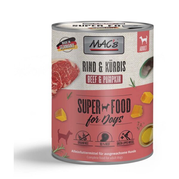 MAC's Dog Rind und Kürbis 12x800g