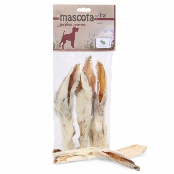 Mascota vital Kaninchenohren mit Fell 100g