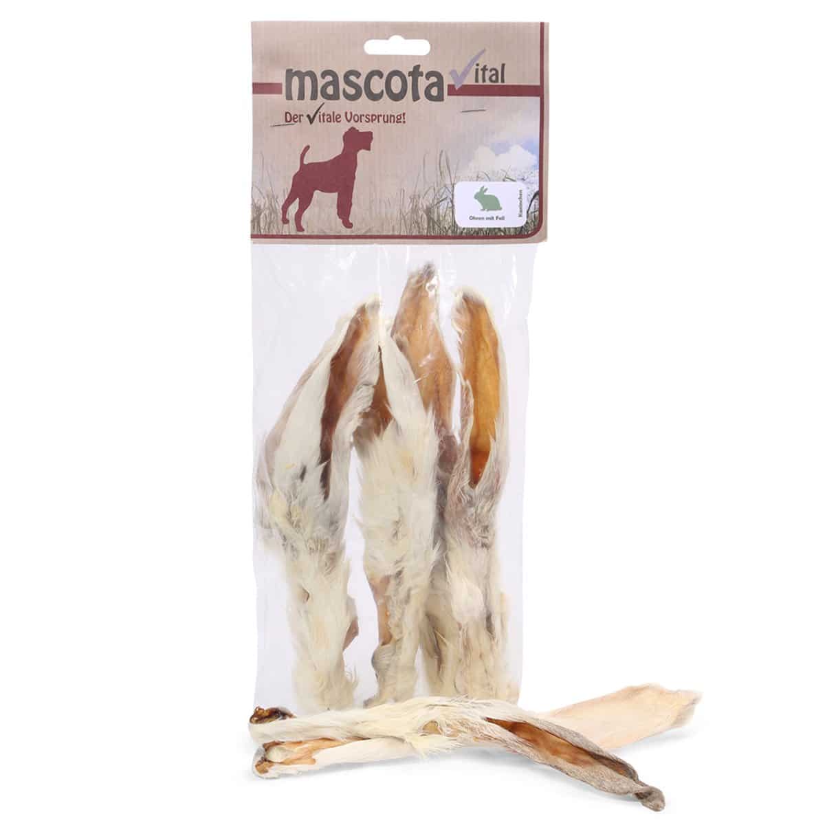 Mascota vital Kaninchenohren mit Fell 100g