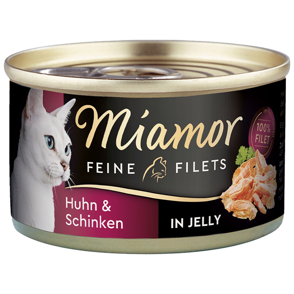 Miamor Feine Filets in Jelly Huhn und Schinken 100g Dose 48x100g
