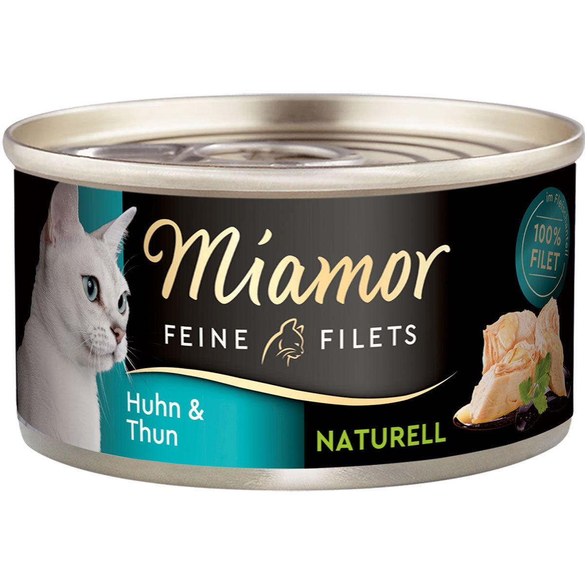 Miamor Feine Filets Naturelle Huhn und Thunfisch 80g Dose 48x80g
