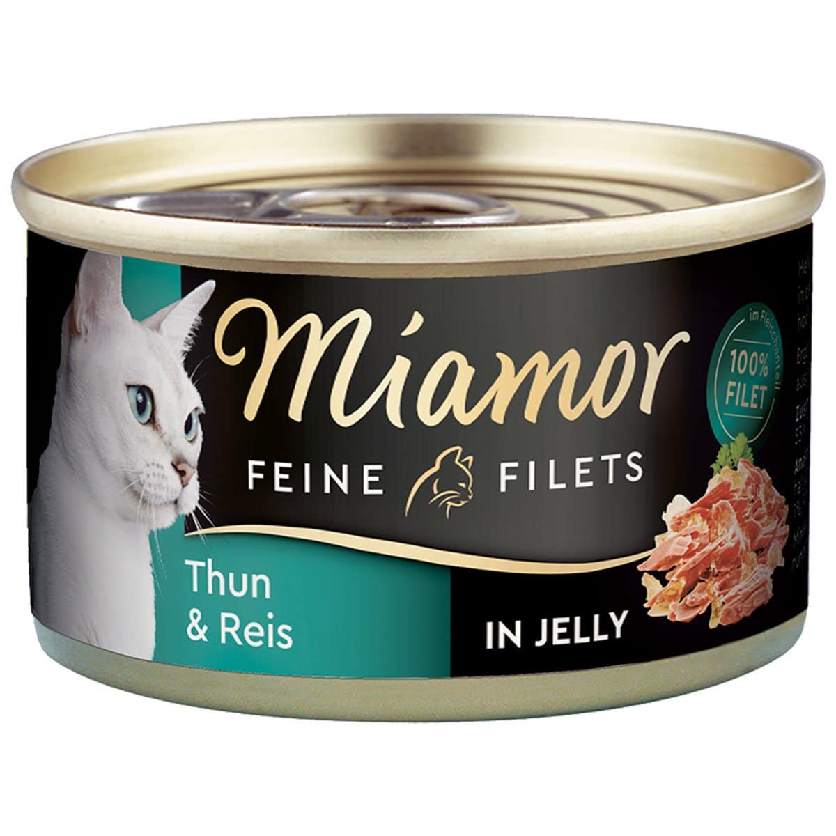 Miamor Katzenfutter Feine Filets in Jelly Thunfisch und Reis 48x100g
