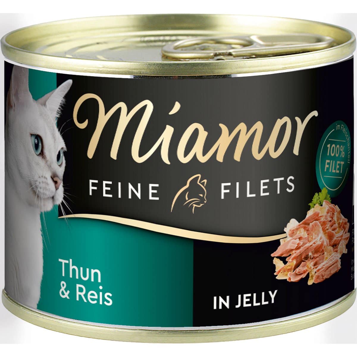 Miamor Katzen-Nassfutter Feine Filets in Jelly Thunfisch und Reis 24x185g