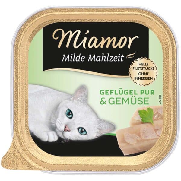 Miamor Milde Mahlzeit Geflügel Pur & Gemüse 32x100g