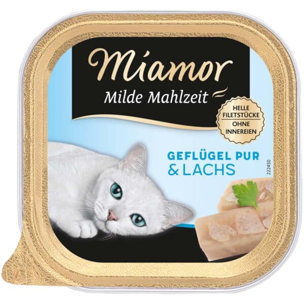 Miamor Milde Mahlzeit Geflügel Pur & Lachs 16x100g