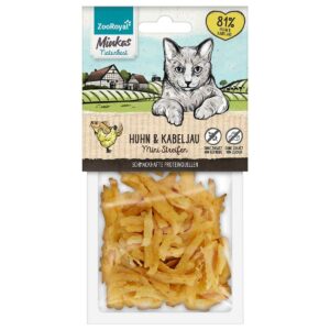 ZooRoyal Minkas Naturkost Mini Streifen Huhn & Kabeljau 50g 3x50g