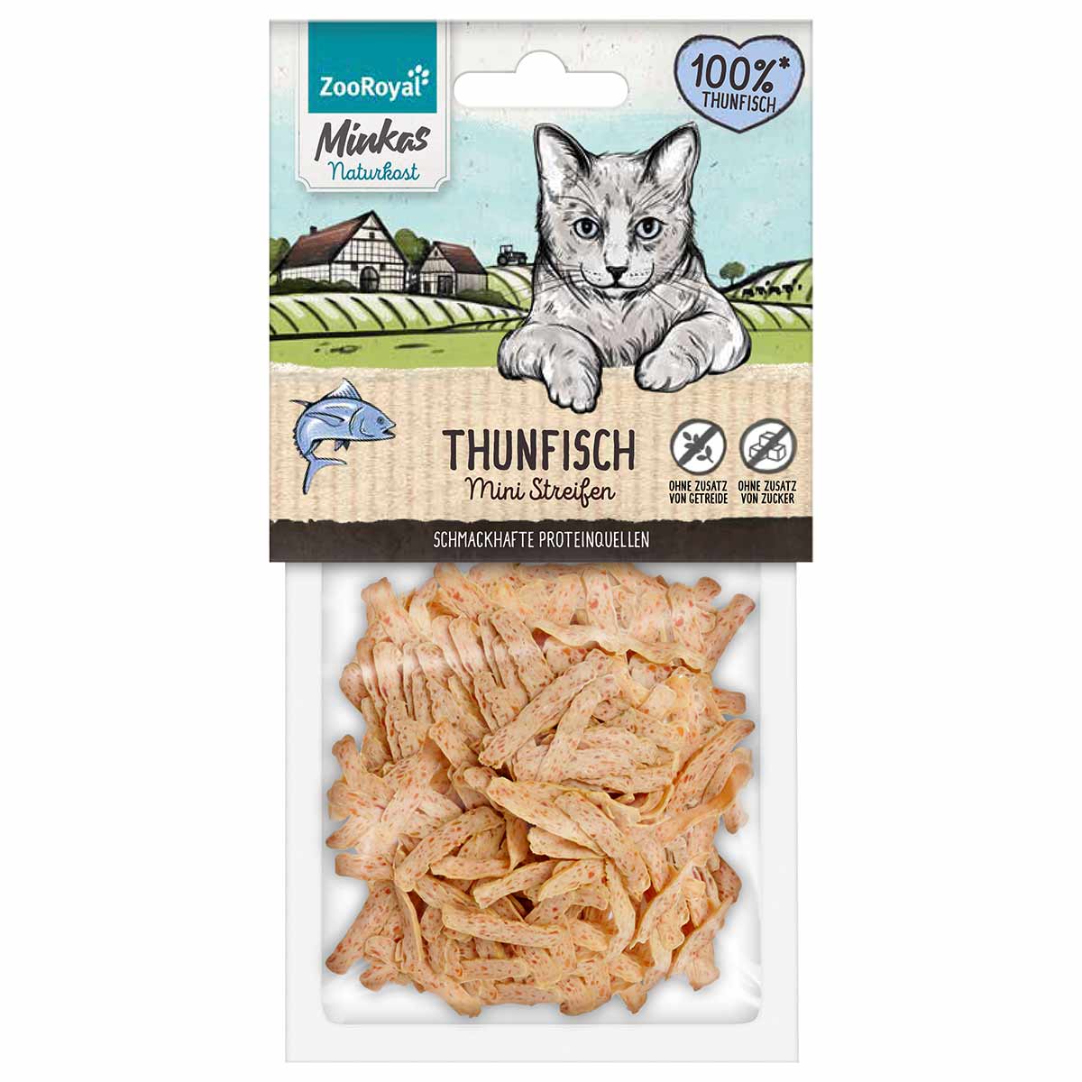 ZooRoyal Minkas Naturkost Mini Streifen Thunfisch 50g