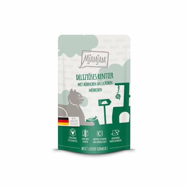 MjAMjAM Quetschie deliziöses Rentier mit Hühnchen 12x125g