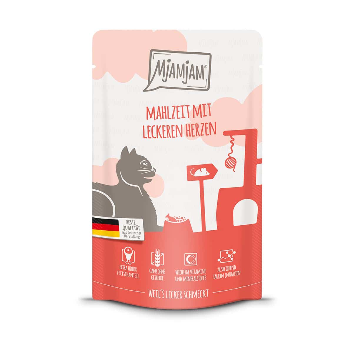 MjAMjAM Quetschie Mahlzeit mit leckeren Herzen 48x125g