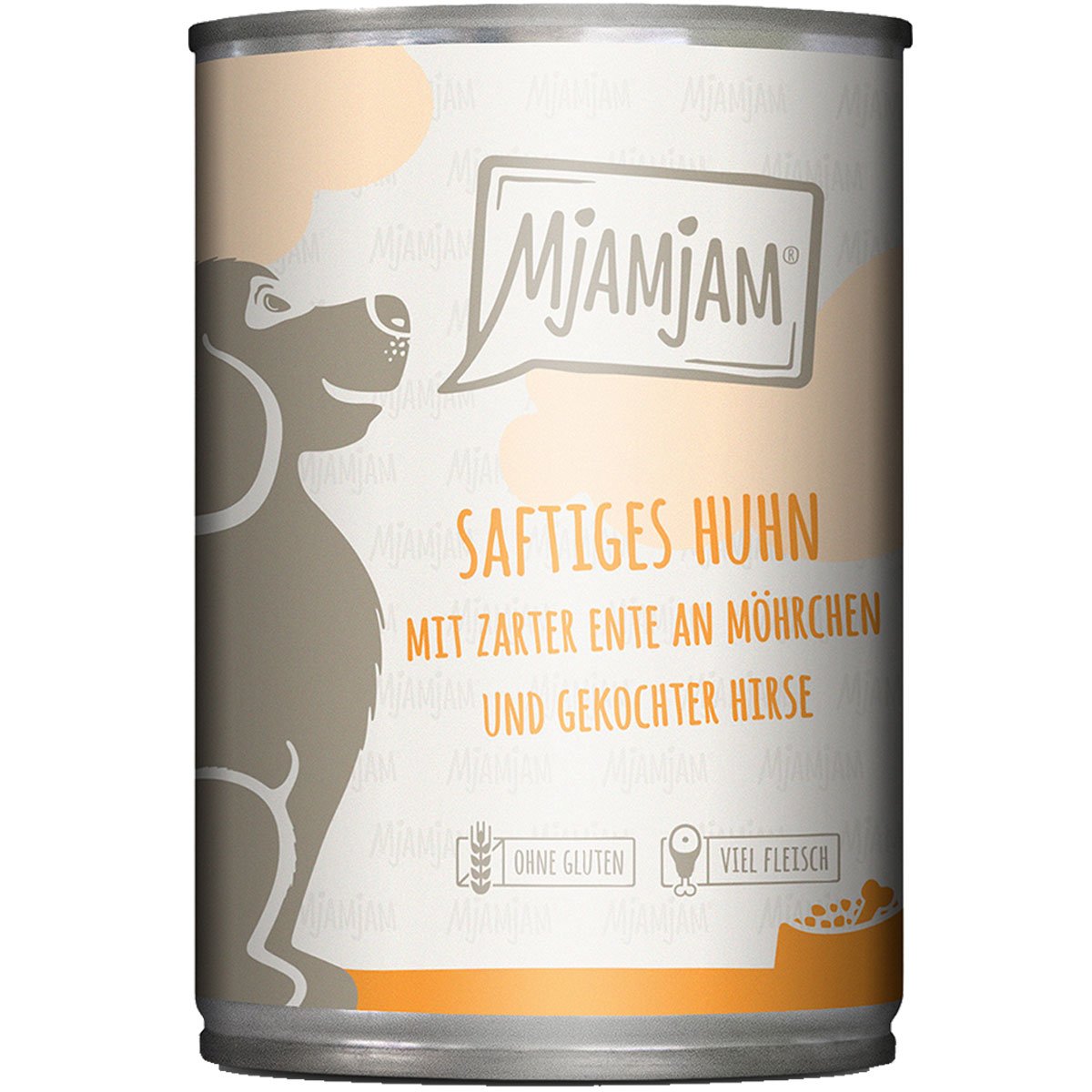 MjAMjAM saftiges Huhn mit zarter Ente an Möhrchen und gekochter Hirse 6x400g