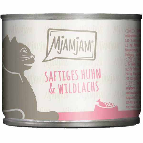 MjAMjAM saftiges Huhn&Wildlachs 6x200g