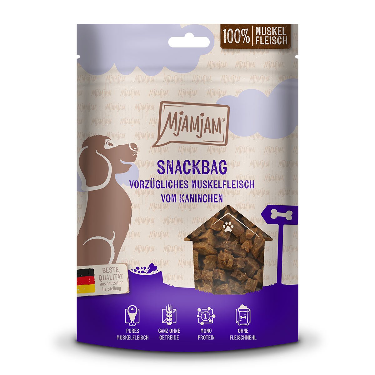 MjAMjAM Snackbag Muskelfleisch Kaninchen 100g