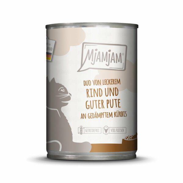 MjAMjAM DUO von Rind & Pute an Kürbis 24x400g