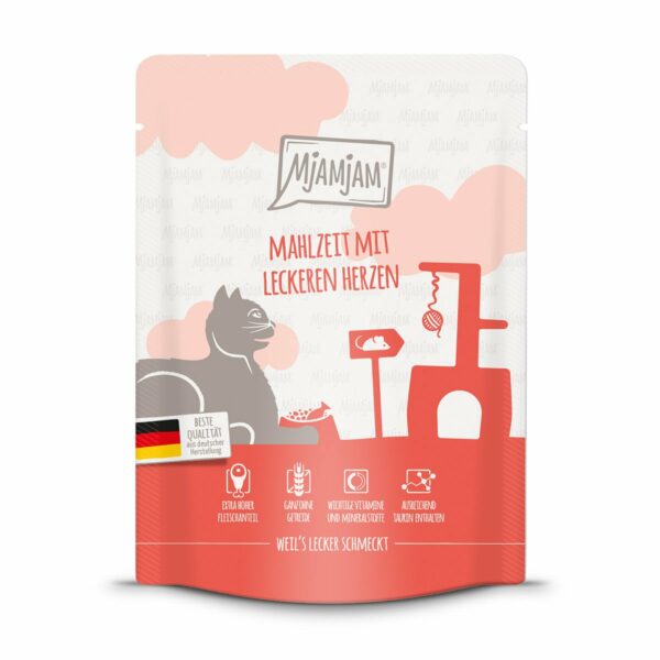 MjAMjAM Quetschie Mahlzeit mit leckeren Herzen 24x300g