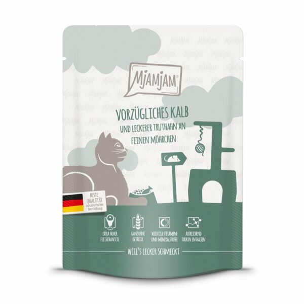 MjAMjAM Quetschie Kalb & Truthahn mit Möhrchen 24x300g