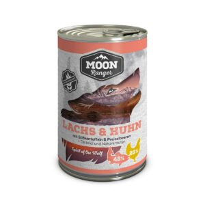 MOON Ranger Lachs und Huhn mit Süßkartoffeln und Preiselbeeren 6x400g