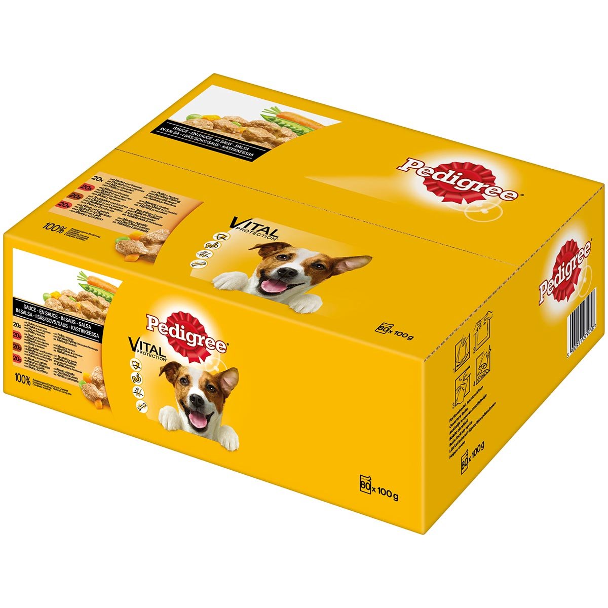 PEDIGREE Pouch Adult Gem. Selektion Giant Pack 2 80x100g