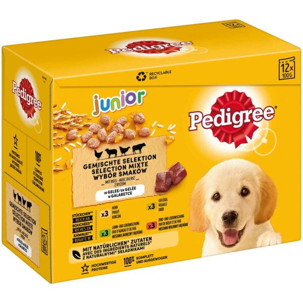 PEDIGREE Pouch Junior Gem. Selektion Multipack 24x100g