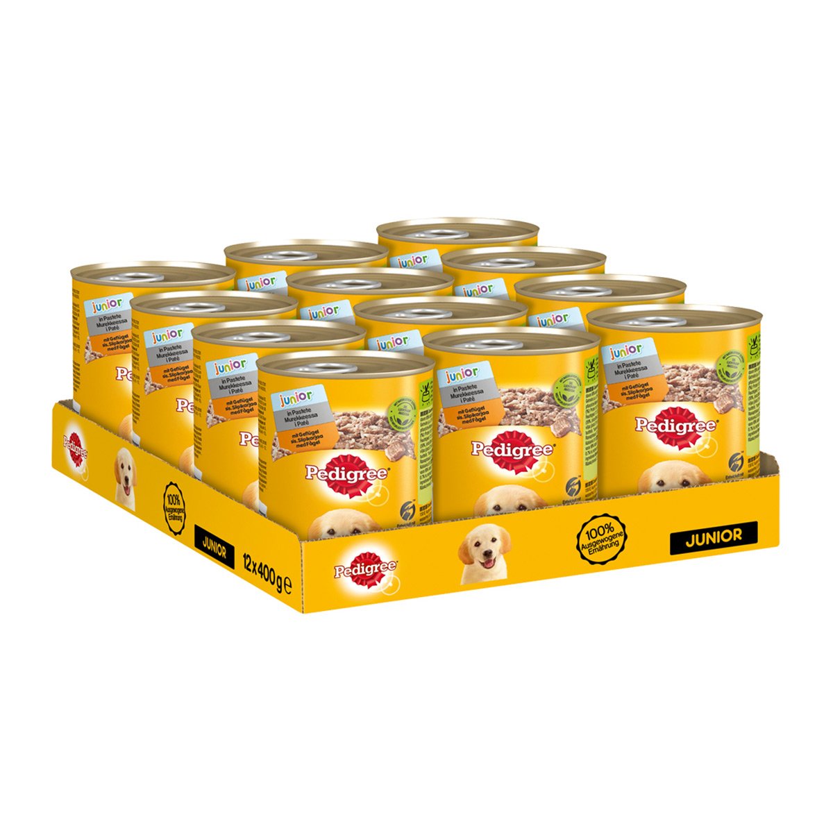 Pedigree Junior mit Geflügel 12x400g