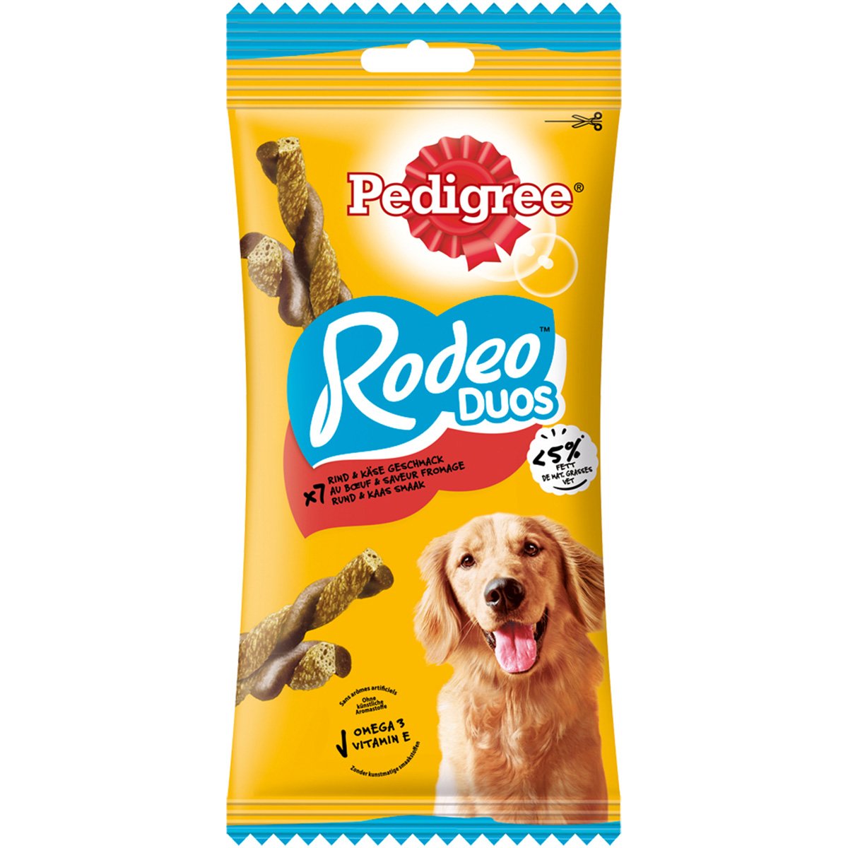 Pedigree® Snacks Rodeo - mit Rind & Käse 5x7 Stück