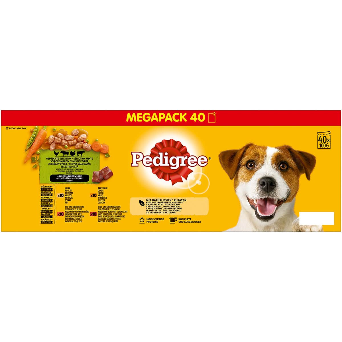 PEDIGREE Megapack Gemischte Selektion in Sauce 40x100g