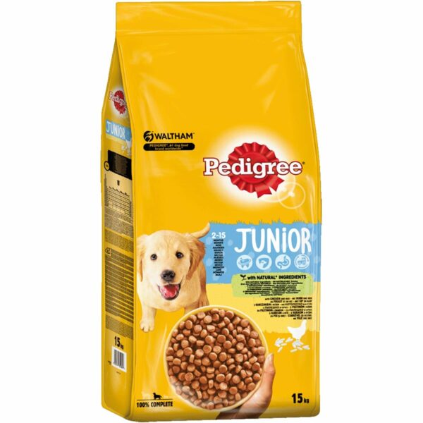 PEDIGREE Trockenfutter Junior mit Huhn und Reis 15kg