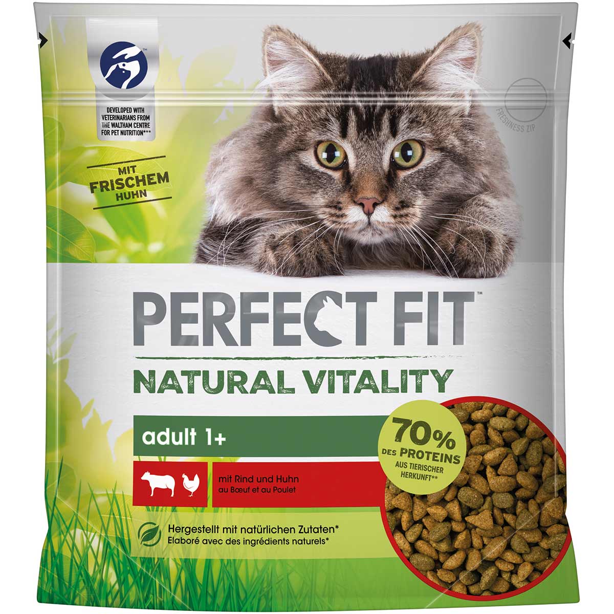 PERFECT FIT Katze Natural Vitality Adult 1+ mit Rind und Huhn 6x650g