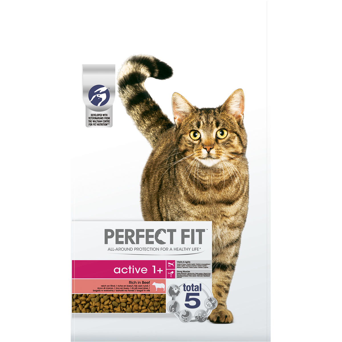 Perfect Fit Katzenfutter Active 1+ reich an Rind 7kg