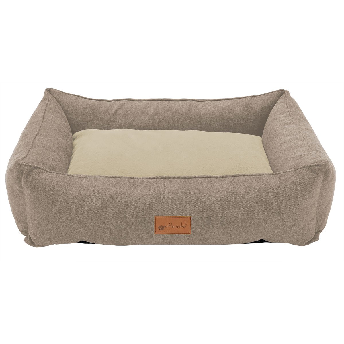 Petlando orthopädisches Hundebett Bergen cappuccino M 70x50x20cm