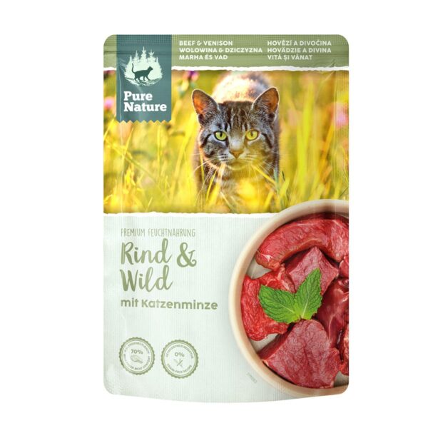 Pure Nature ADULT Rind & Wild mit Katzenminze 12x85g