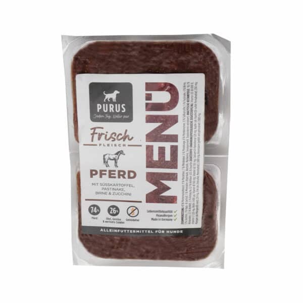 Purus Frischfleisch Menü Pferd 28kg Paket