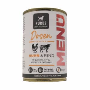 Purus Dosenfleisch Menü Rind & Huhn 6x400g