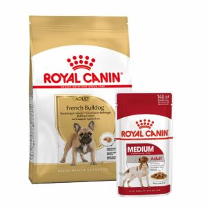 ROYAL CANIN French Bulldog Adult 3kg + Medium Adult in Soße 10x140g