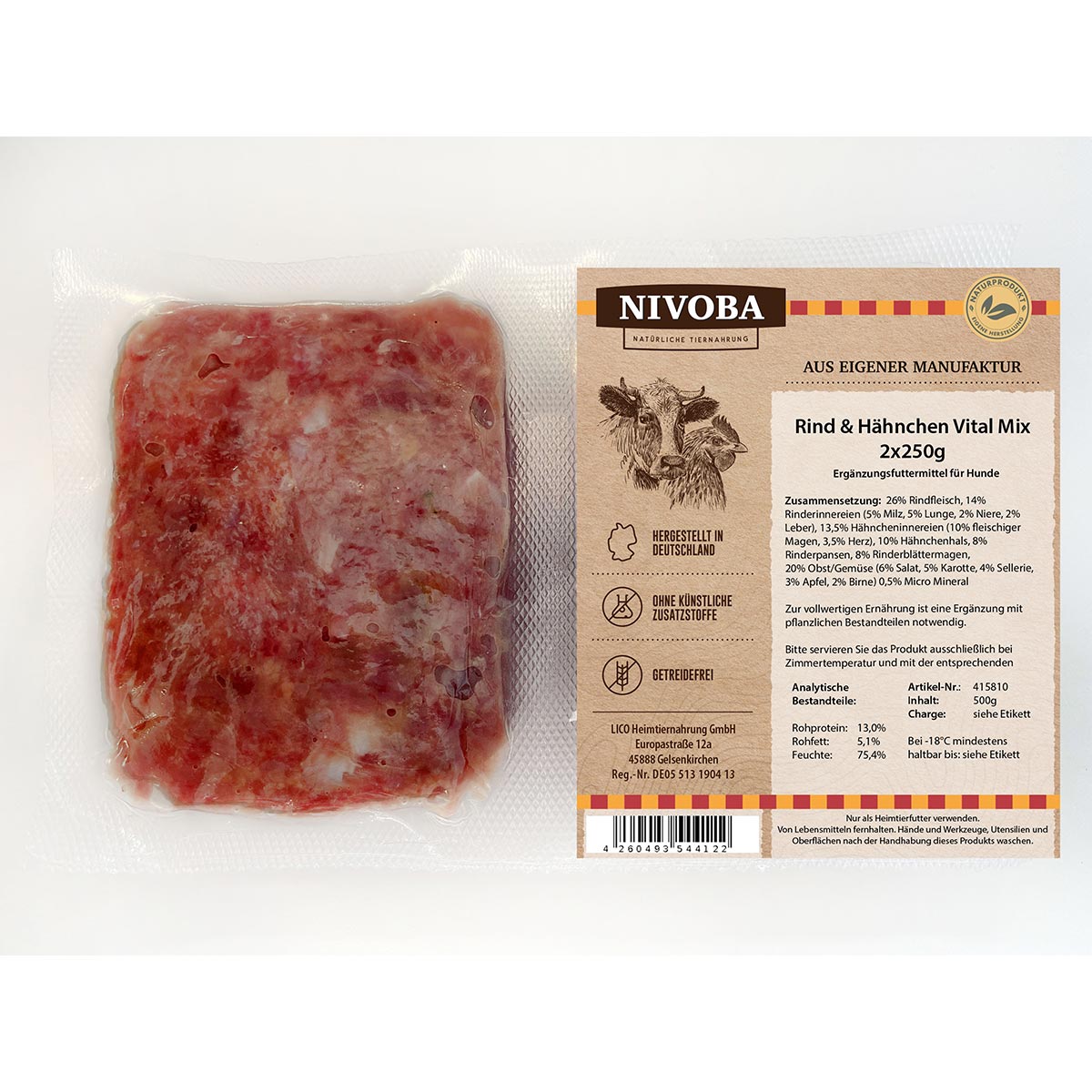 Nivoba Rind & Hähnchen Vital Mix 28x2x250g