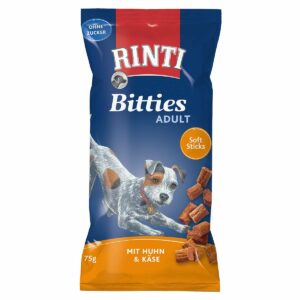 RINTI Bitties Adult Huhn und Käse 4x75g